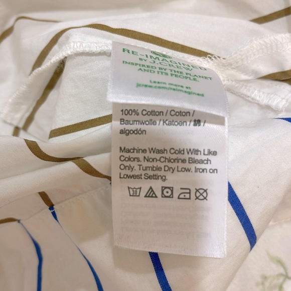 J.Crew NWOT collared cotton Poplin popover blouse szL - Picture 7 of 7